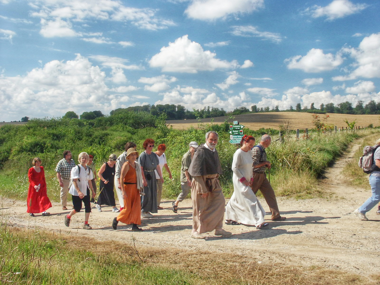 Wandergruppe auf dem Klosterdreieck