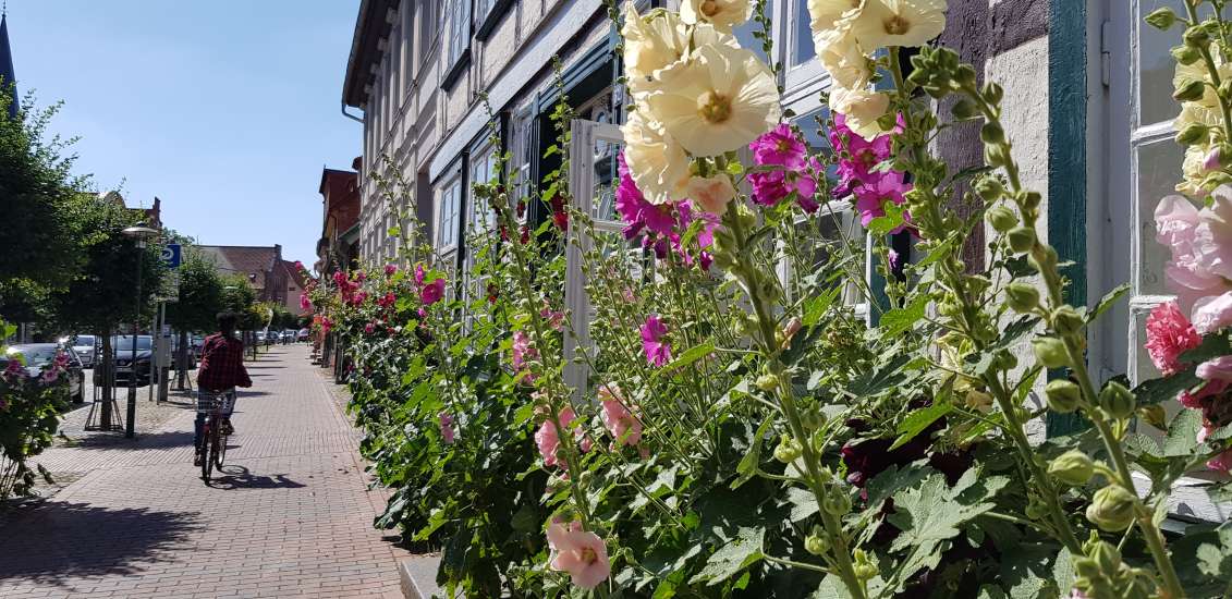 Liebevoll dekorierte Fachwerkhäuser säumen die Straßen von Hagenow. Die Besonderheiten der Ackerbürgerhäuser offenbaren sich beim Spaziergang durch die Stadt.