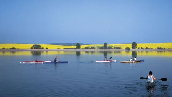 Paddler auf dem Luckower See