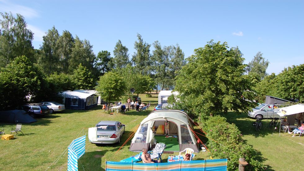 Unser Stellplatz (c) Camping Sternberger Seenland