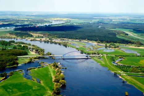 Luftbild Elbbrücke Dömitz