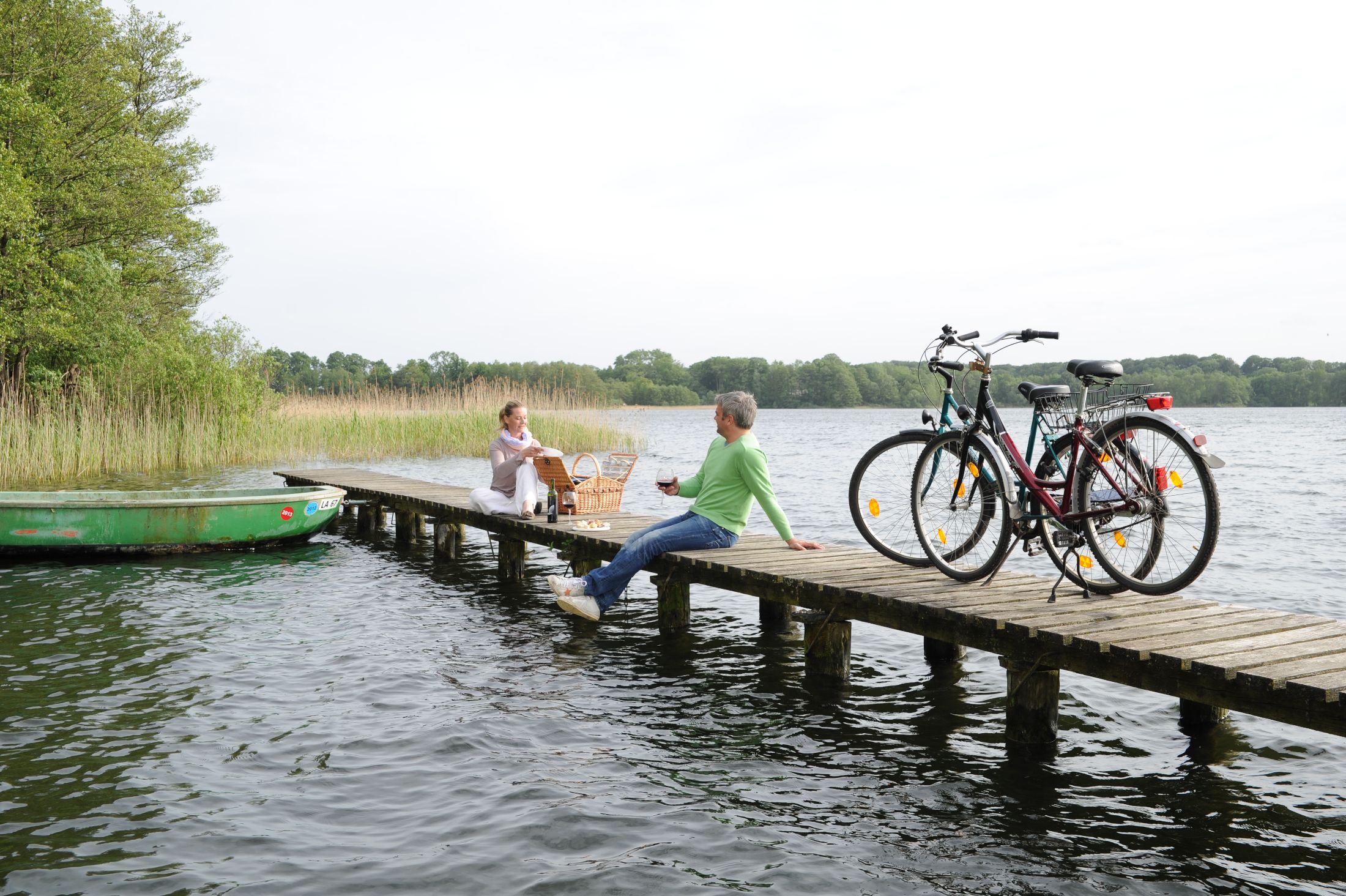 Picknick auf der Radtour um den Schaalsee Biosphärenreservat Schaalsee