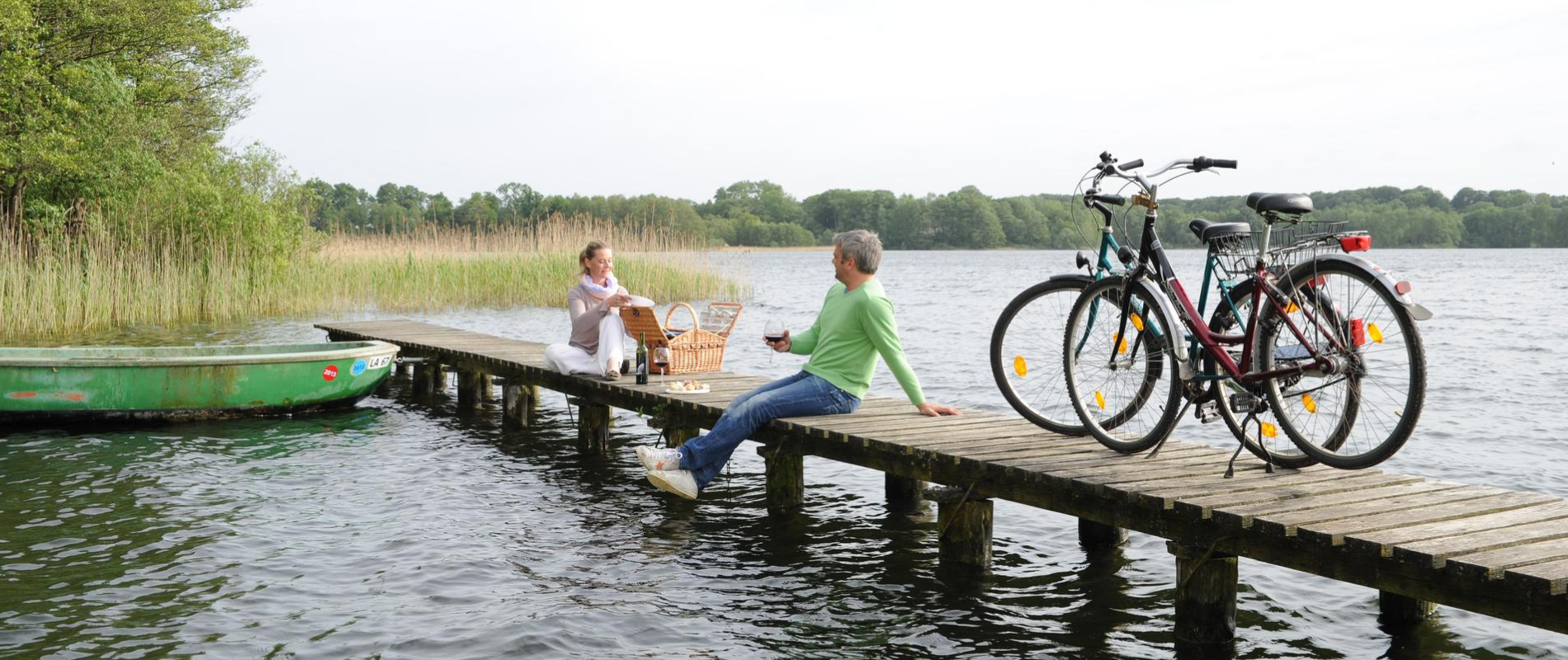 Picknick auf der Radtour um den Schaalsee Biosphärenreservat Schaalsee