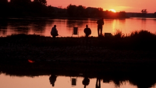 Angler Sonnenuntergang