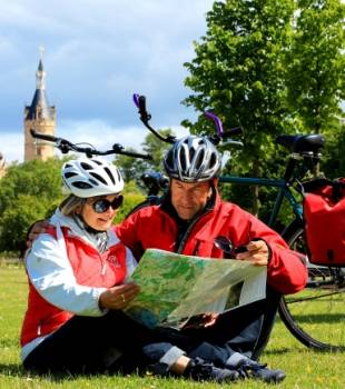 Radfahrer sitzend