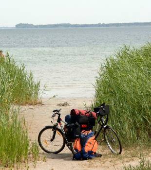 Fahrräder am Strand